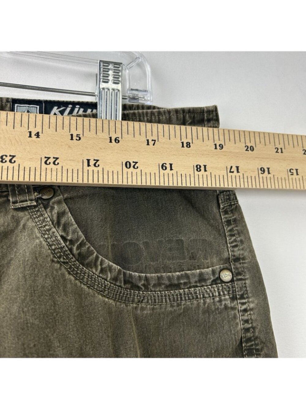 Kuhl Revolvr Pants Mens Size 38x32 Olive Green Vintage Patina Dye Outdoor Hiking - Picture 6 of 16